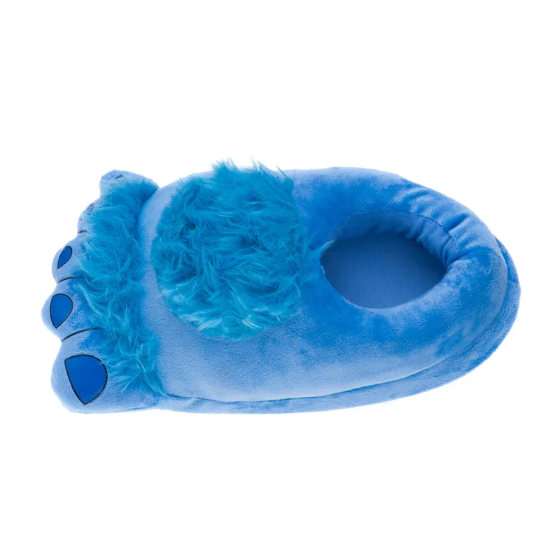 Męskie ciepłe kapcie typu \"paw\" na grubej podeszwie, unisex, rozmiary 36-46, kreatywne buty ze sztucznego futra, designerskie męskie buty do domu z dużymi stopami, 2025 — zdjęcie 4