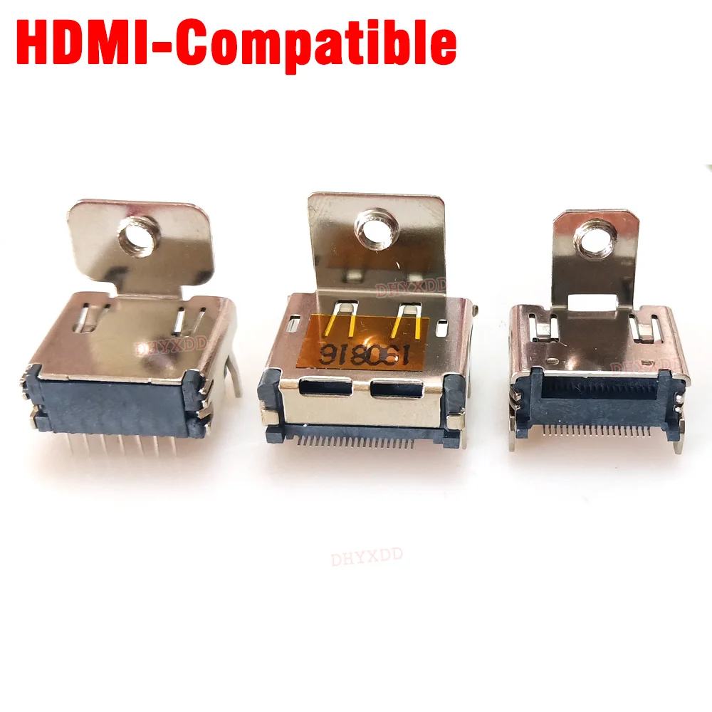 2szt Display Port 19Pin 20 Pin HDMI żeńskie złącze interfejsu 90180 stopni z otworem na śrubę Stałe otwory na śruby Wtyczka HDMI