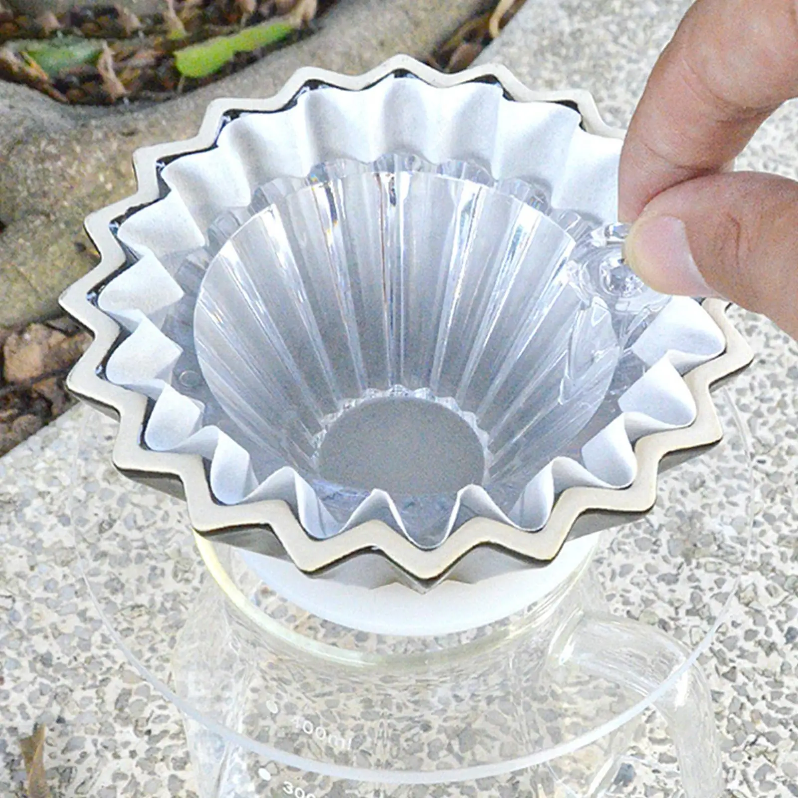 Coffee Filter Press Cone Reusable Easy Clean Lightweight Easy to Use Professional Manual Drip Origami Filter Cup Cone Shape