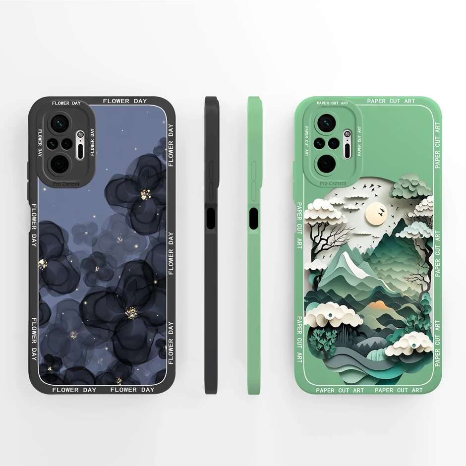 For Redmi Note 10 Pro Plus 4G 5G Cases Advanced Sense Flowers Silicone Shell For RedmiNote10 10Pro Plus 4G 5G Prevalent Fundas