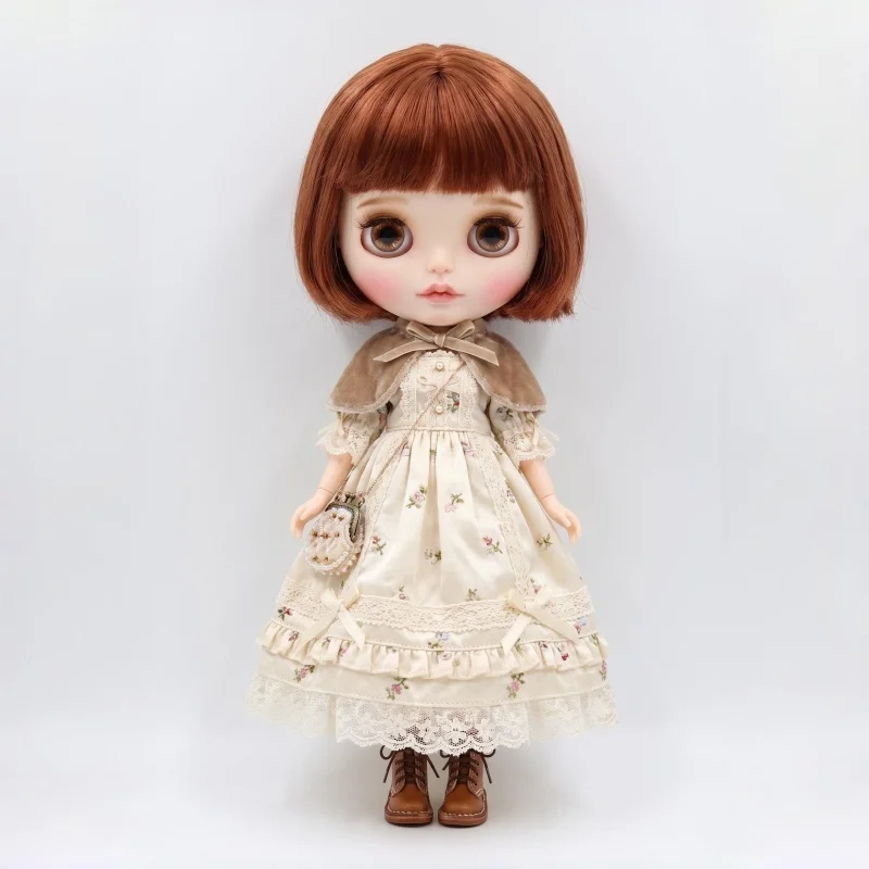 Full Sizes Doll Accessories  JD765  Short Mid Parting Round Bobo Cut Synthetic Mohair BJD Wigs