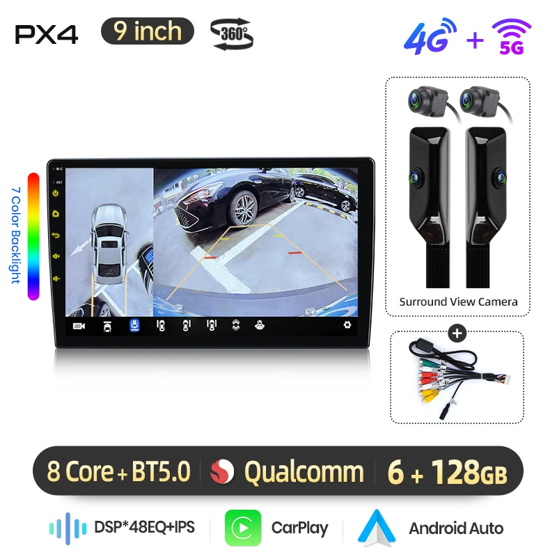 AWESAFE Draadloze CarPlay Android Auto Radio voor Ford Nieuwe Transit 2009 2010-2019 Auto Intelligente Systemen RDS GPS FM BT DSP SWC