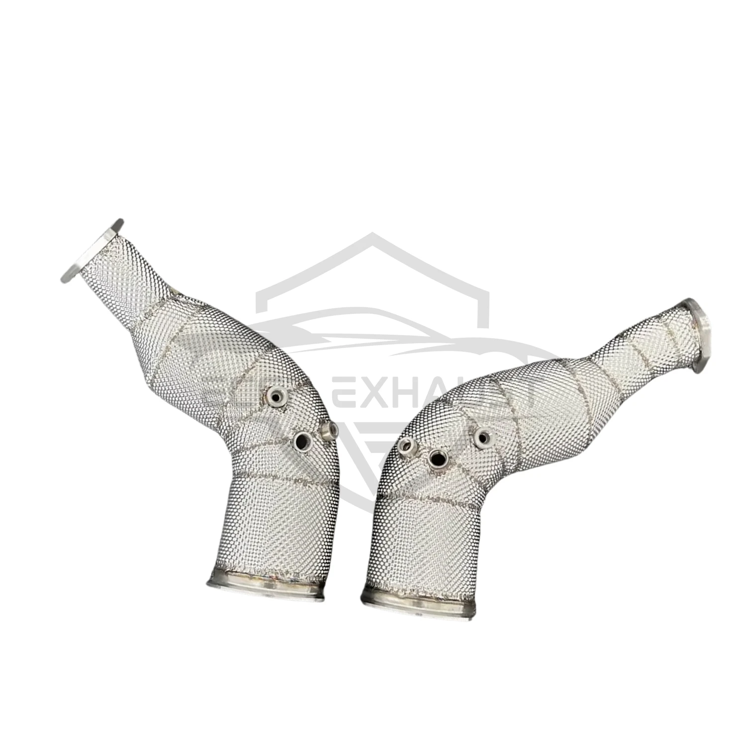 

Sports Stainless Steel Downpipe With Heat Shield For Audi RS6 RS7 C8 Aggressive Exhaust Sound High Flow Performance Upgrade