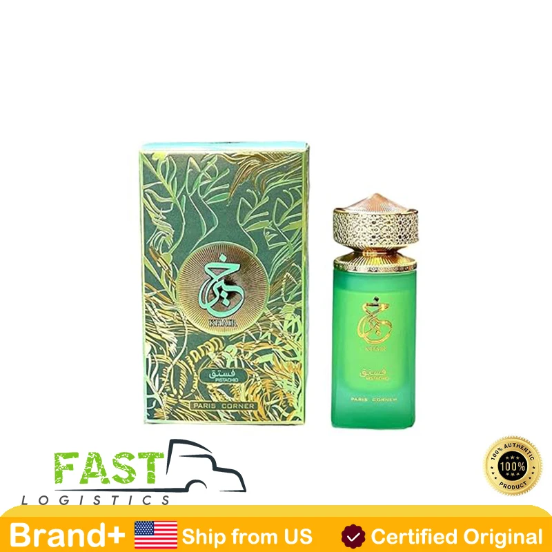 Perfume Unisex Paris Corner Pistachio Khair, 3.4 Fl Oz Edp, para Hombre y Mujer, Fragancia Duradera, Perfume Natural, Colonia