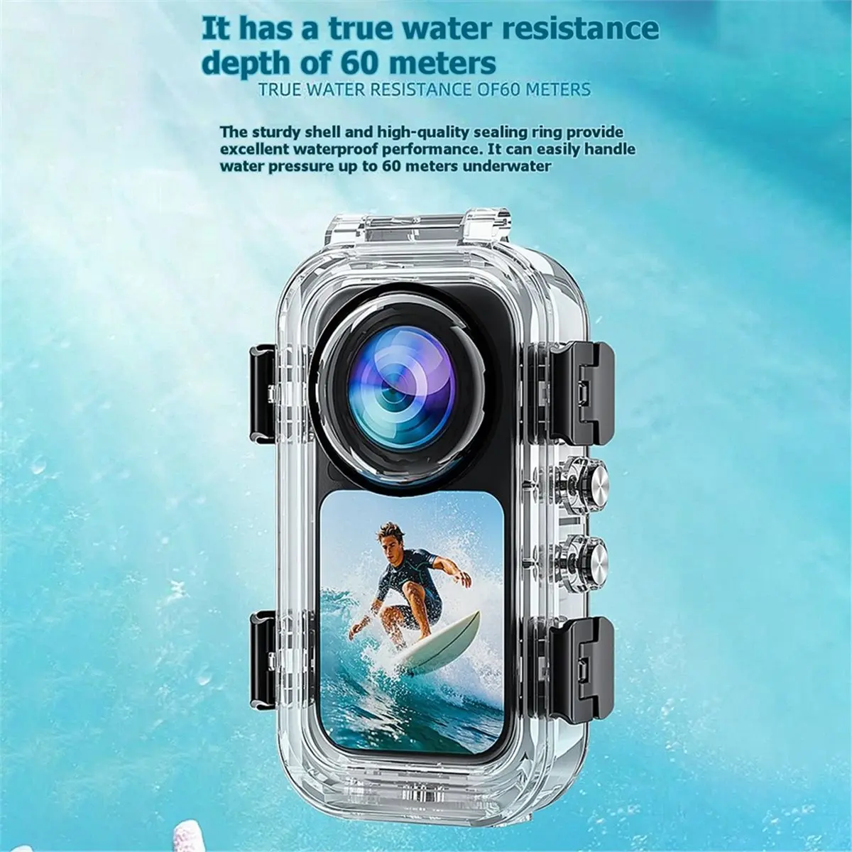 For X6 Waterproof Protective Case 60m Underwater Diving Housing Shell Anti-Scratch Dustproof Cover
