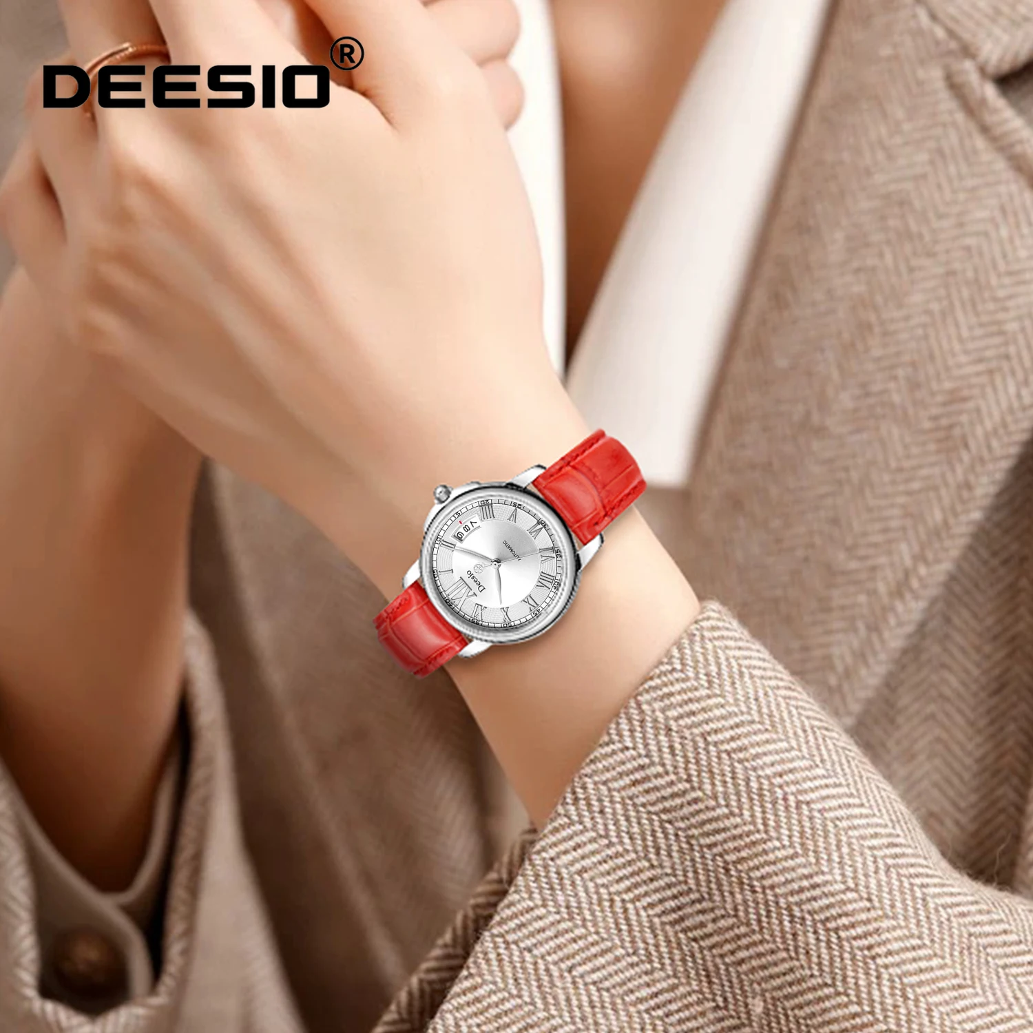 

Deesio Women's Mechanical Watch, Casual Watch, Stainless Steel Watch, Waterproof Watch, Calendar Display, Women's Accessories