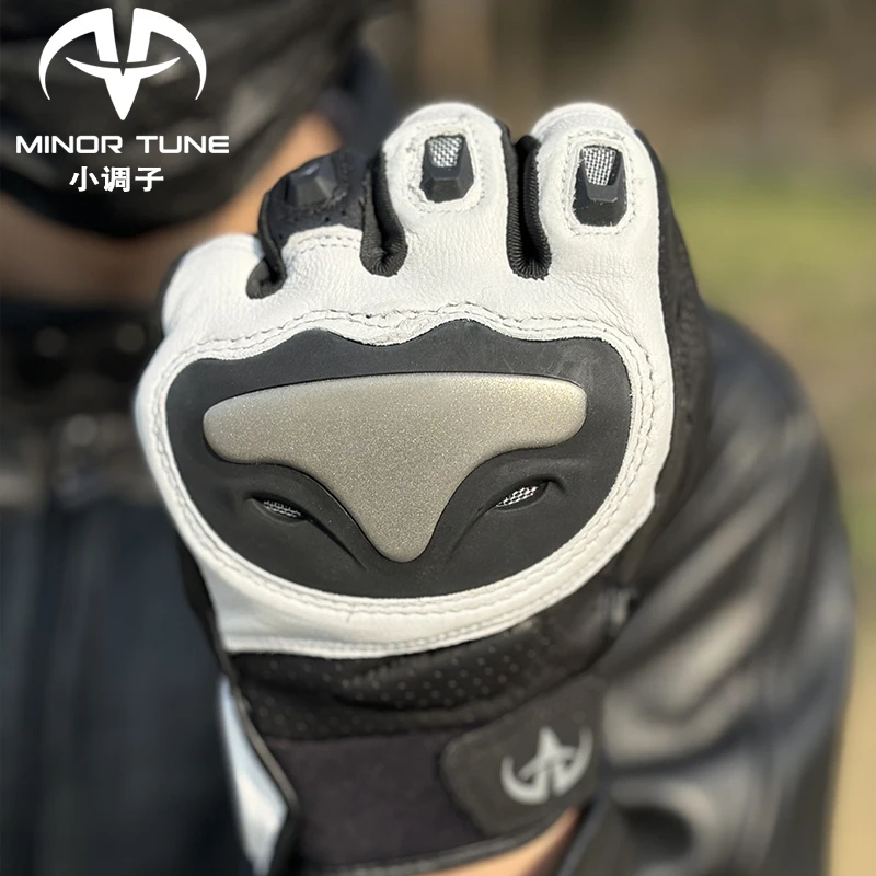 MINOR TUNE Motorcycle Riding Gloves Men's Spring Summer Breathable Anti-drop Locomotive Touch Screen Gloves Commuter Gloves