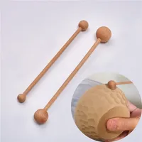 Pottery Tools Beech Wood Round Ball Stick Press Sculpture Clay Teaching DIY Ceramic Handicrafts Repair Billet Modeling Tools