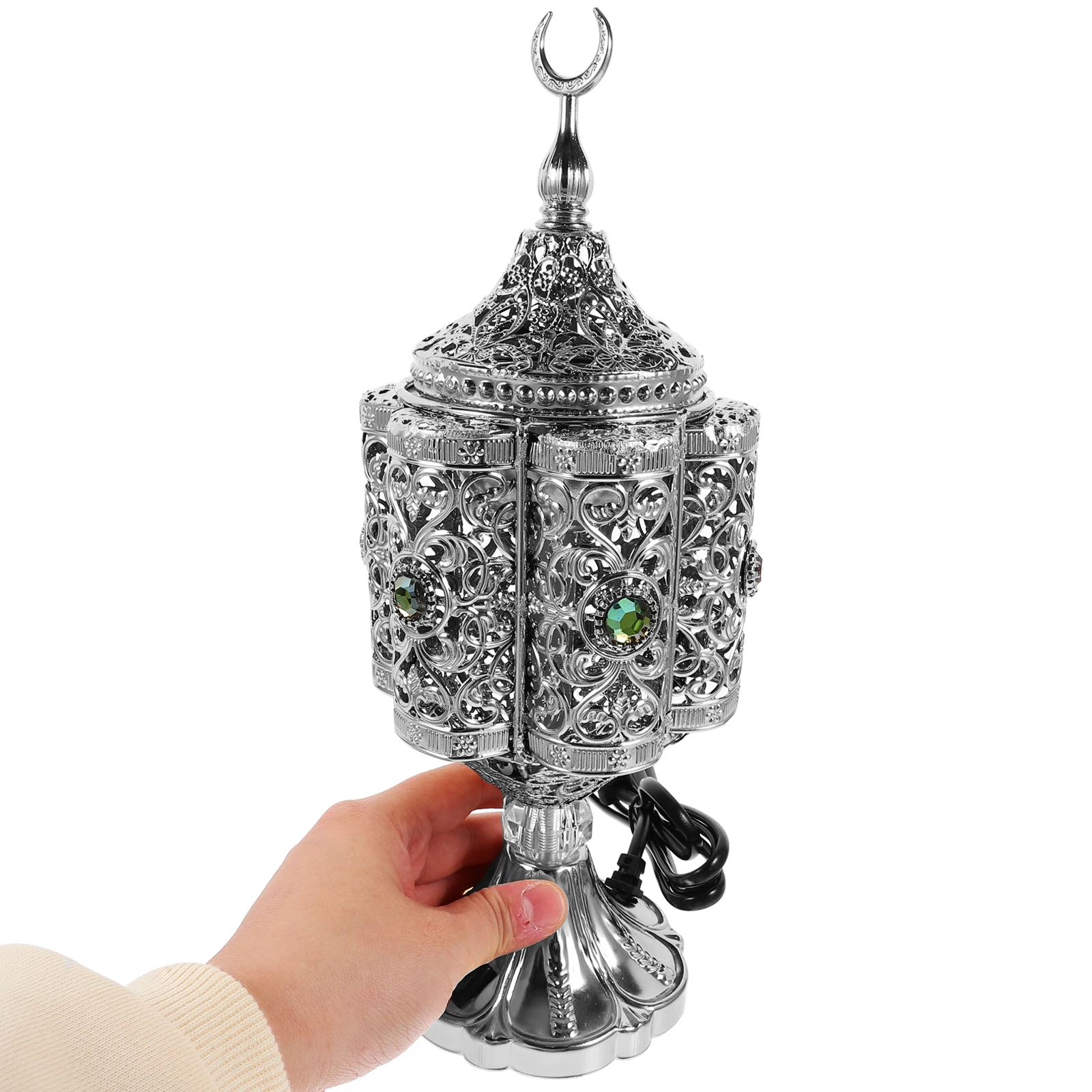 

Electric Plug In Metal Decorative Aroma Burner Retro Incense Stove Desktop Centerpiece Portable Lightweight Temple Home Festival
