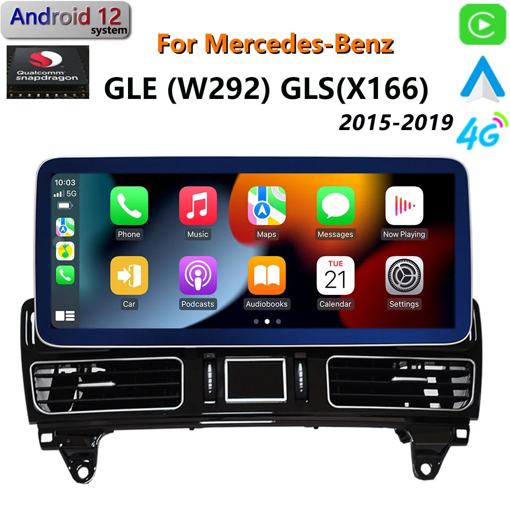 

Qualcomm For Mercedes Benz Android 12 GLE W292 GLS 400 CarPlay Car Radio GPS Navigation 2015-2019 Multimedia Player IPS Screen