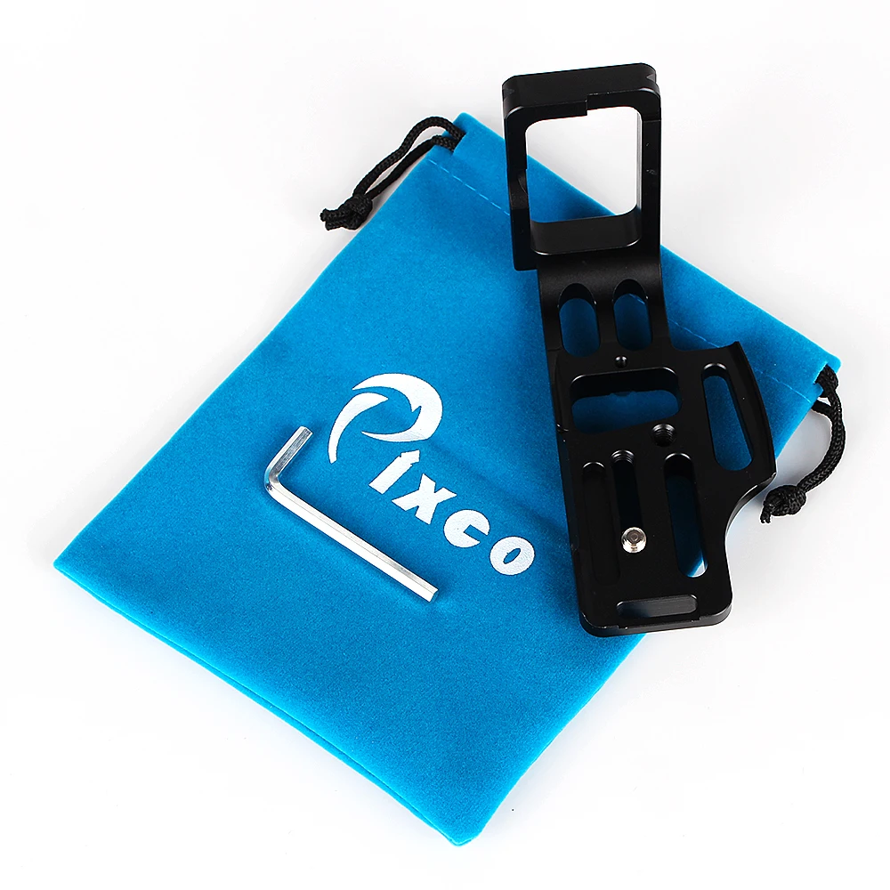 Pixco-حامل معدني لكاميرا Nikon ، حامل لوحة L سريع التحرير ، مقبض معدني ، مقبض خارجي عمودي لكاميرا Nikon D810 و Nikon D800