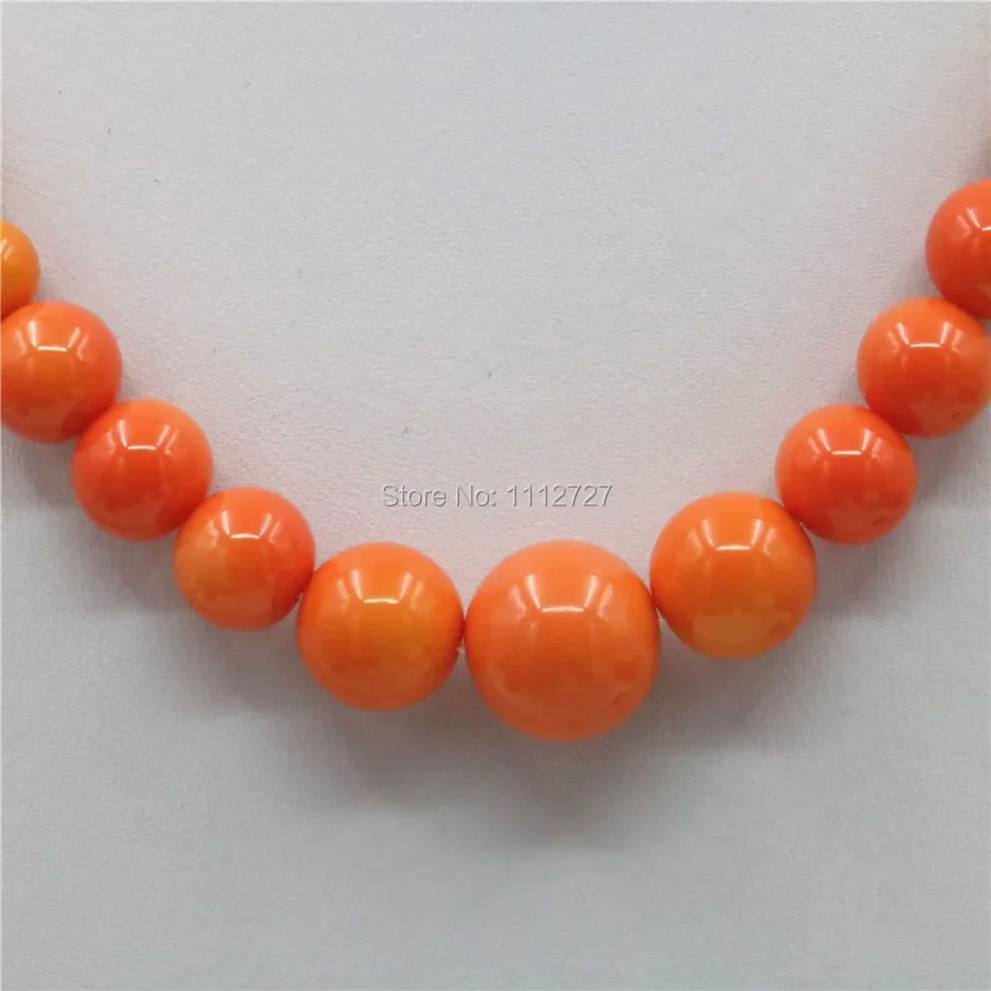 6-14mm Natural Accessories Orange Seashell Pearl Beads Tower Necklace Chain Hand Made Jewelry Making DIY Christmas Girls Gifts