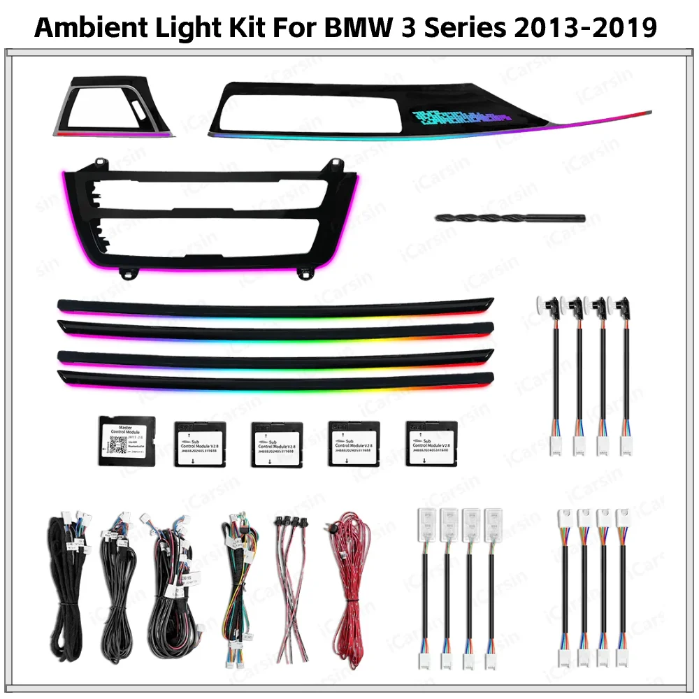 

APP Control Dynamic Ambient Light for BMW 3 Series F30 2013-2019 Interior Dashboard Door LED Strip Upgrade Kit