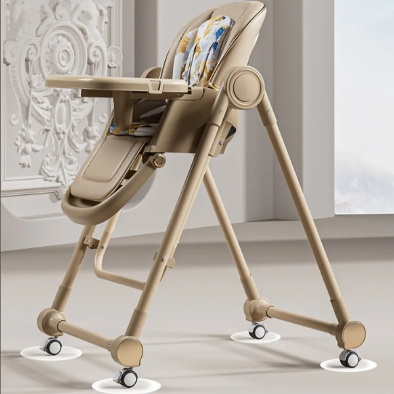 Chaise de salle à manger multifonctionnelle, pliante et secouante, pour bébé, avec réglage à plusieurs niveaux