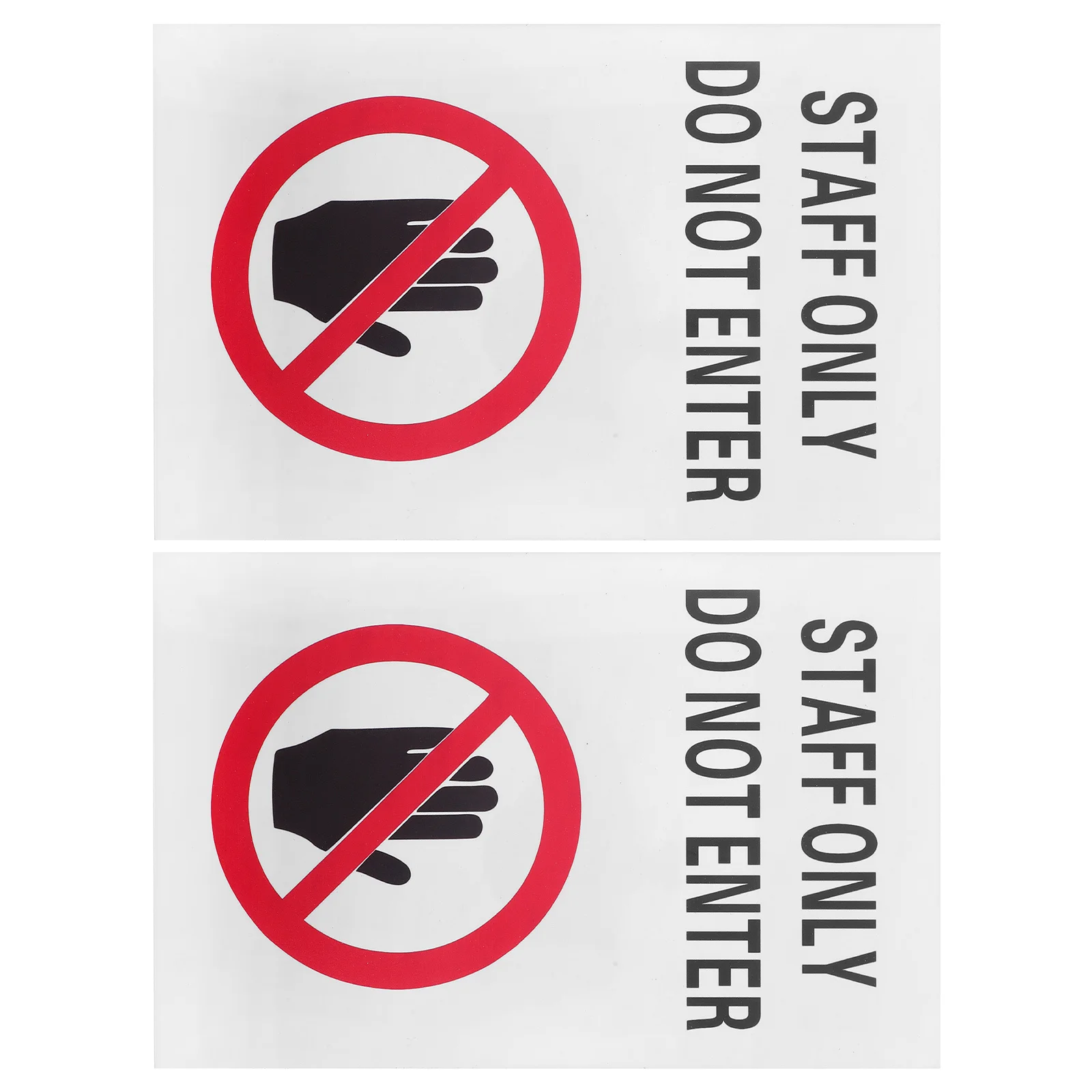 2Pcs Security Caution Sign Self Adhesive Do Not Enter Warning Decal for Restricted Zones Private Control