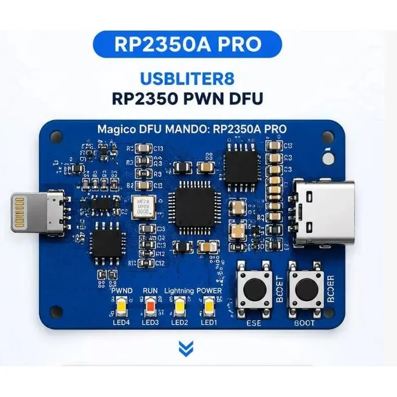 Magico B4 PICO DFU Mando RP2350A Pro Pi Pico 2 RP2350-USB-A Development Board All Auto PWND Purple XR-11PM A12 A13