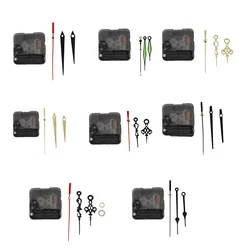 1 Set Silent Wall Clock Quartz Needle Movement Black and Red Hands DIY Replacement Part Repair Kit Tool Set Clock Mechanism