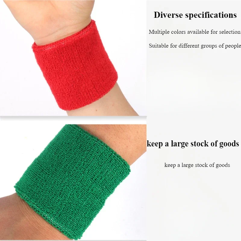 8*5cm1pc Sports wristband made of cotton for comfortable outdoor fitness breathable and sweat absorbing wrist protection