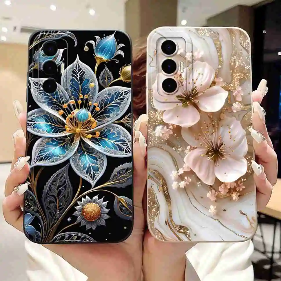 For Tecno Pova 3 6.9" Case Fashion Design Soft Silicone Cover For Tecno Pova3 LF7n Cute Cartoon Cat Clock Shockproof Phone Cases view 2
