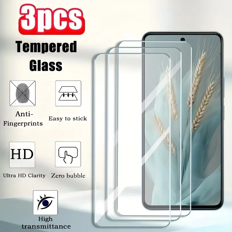 3Packs Tempered Glass Screen Protector for Vivo Y18S Y200 Plus Y78 Y200 GT Y56 Y36 Y18 Y21 Y55 5G Y33 Y11(2019) Y22 Y20 Models