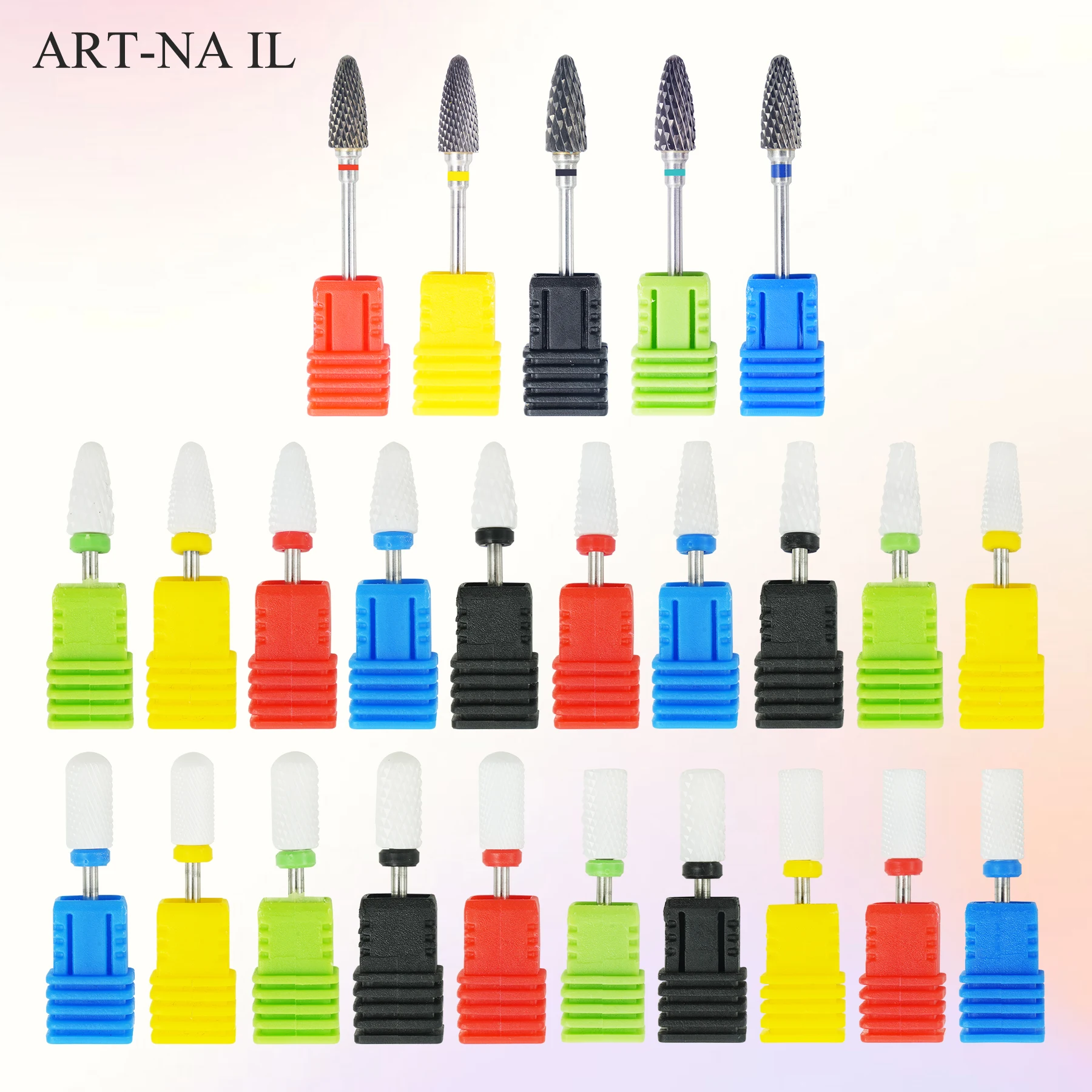 1Pcs Ceramic Nail & Dental Drill Bit For Milling Cutter Electric Manicure Drills Gel Polish Remover Nail Burr Pedicure Tools