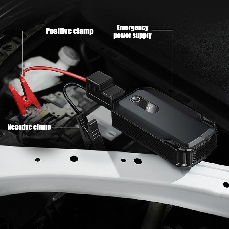 12V 13000mAh Car Jump Starter Intelligent Digital Display Efficient and Reliable Portable Power Bank for Auto,Motorcycles
