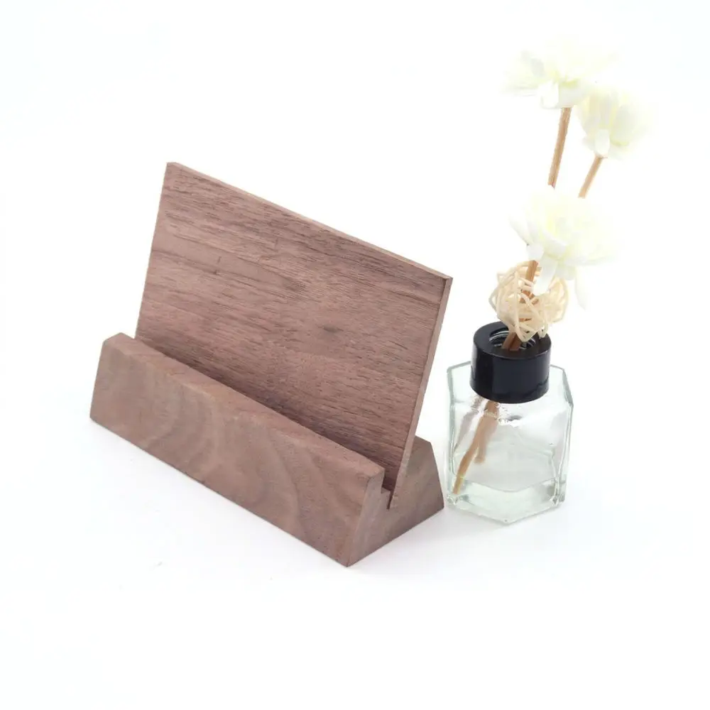 Natural Beech Wood Stand For Desk Calendar Business Card Display Sign Menu Holder Minimalist Office Organizer Accessories