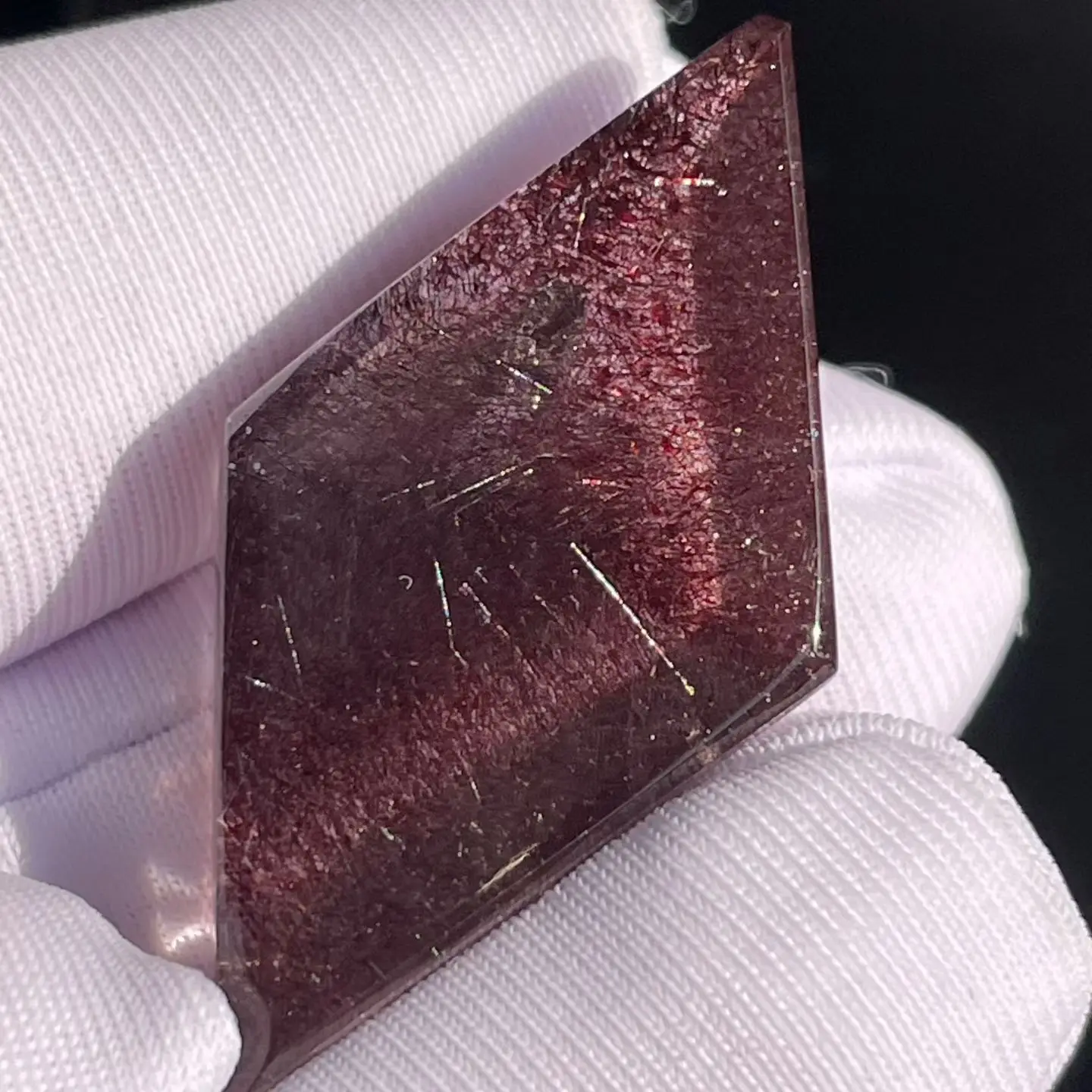 

Natural Red Super Seven 7 Rutilated Quartz Pendant 31*15*6mm Lepidocrocite Water Drop Necklace Crystal Genuine AAAAA