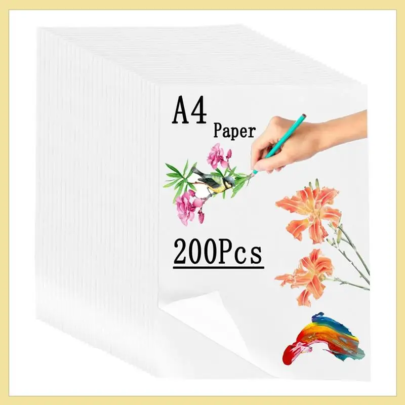 Кальцевая бумага TTKK-A4, 200 листов, калька 63 GSM, техническая калька формата А4 для рисования, скрапбукинга, рисования