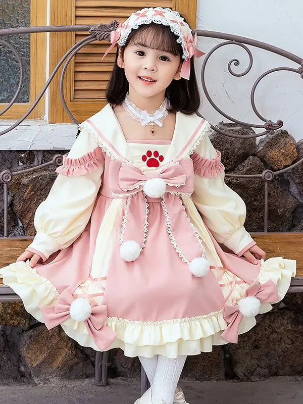 Children Clothing 2024 Spring New Girl Dress Girl Korean Version Trendy Children Birthday Dress Long Sleeved Skirt