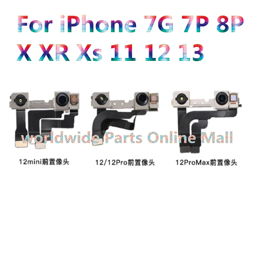 3pcs  Front Camera Proximity Sensor Flex Cable For iPhone 7G 7P 8P X XR Xs 11 12 13 ProMax Mini No Face ID Parts