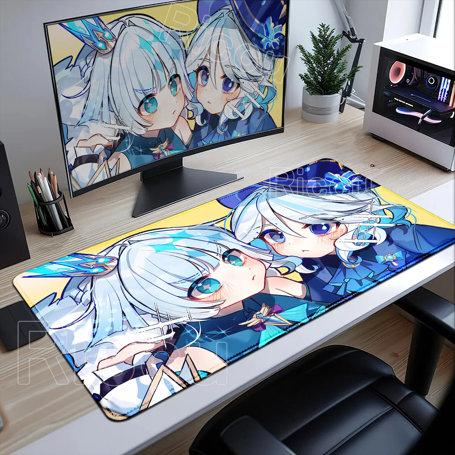 

Hot Game Honkai Star Rai Mousepad Kawaii Girl Furina Cerydra Mouse Pad Laptop Gaming Pc Accessories Anime 900×400mm Keyboard Mat