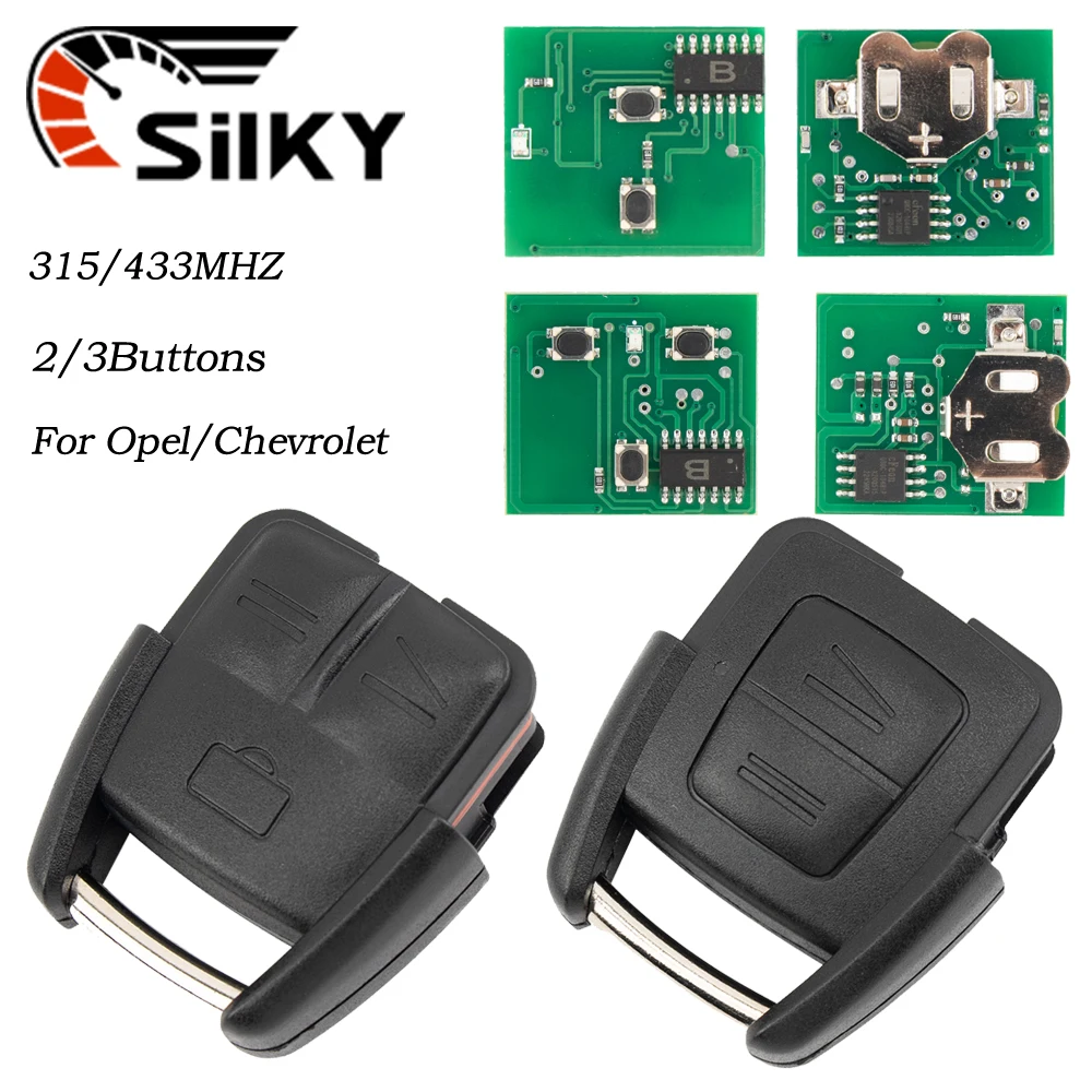 SilKY 315/433Mhz Smart Remote Car Key for Opel Astra G A Zafira 93176615 BOSCH TS Fob 2/3 Buttons