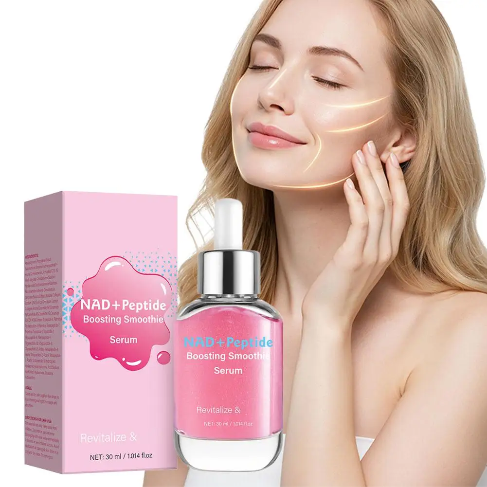 1PCS 30ML NAD & Peptide Revitalizing Essence Boosting Smoothie Facial Care Serum For All Skin Type Repairing And Soothing