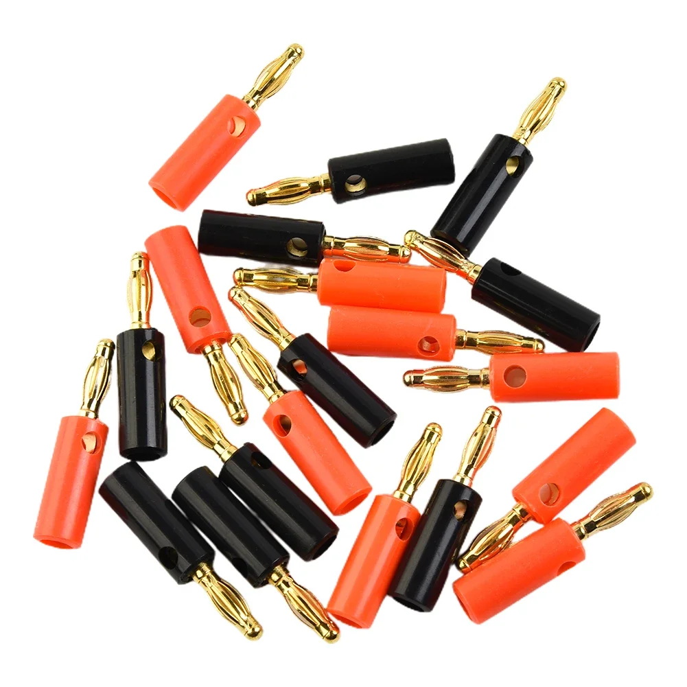 4/8/20pcs 4mm Banana Plug Gold-plated Lantern Head Connector Gold Audio Speaker Wire Cables Banana Horn Plug