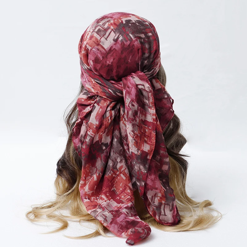 

Пашмина, богемный шарф-хиджаб, длинная мусульманская шаль, женский платок, мягкий тюрбан, повязка на голову для Абая, женская вуаль, повязка на голову, люксовый бренд