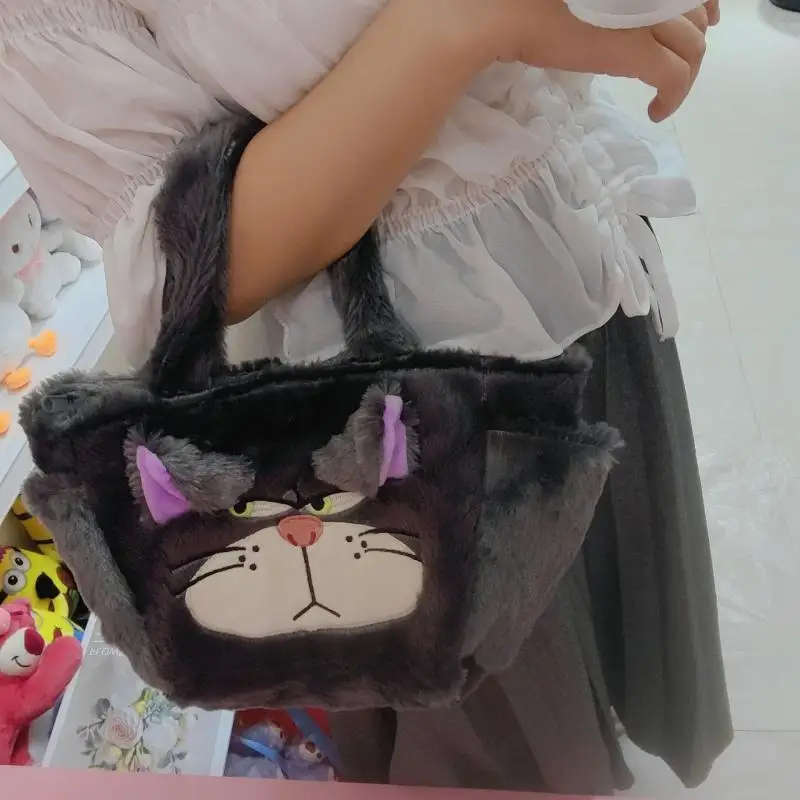 

33Cm Anime Cinderellas Kawaii Lucifers Cat Plush Handbag Plushie Portable Storage Box Cartoon Doll Storage Bag for Girl Gift