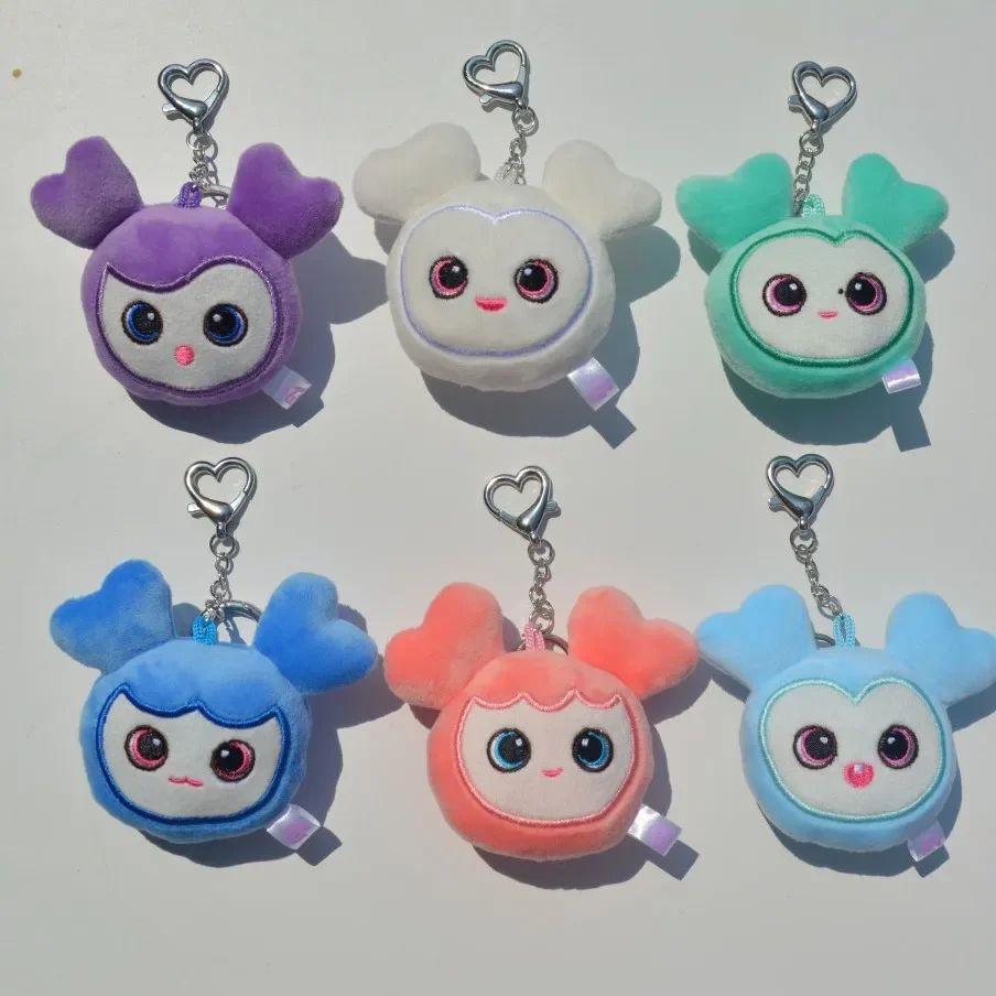 2025 New Kpop Style Plush Doll Keychain Cute Cartoon Head Bag Charm Concert Inspired Accessories Gift