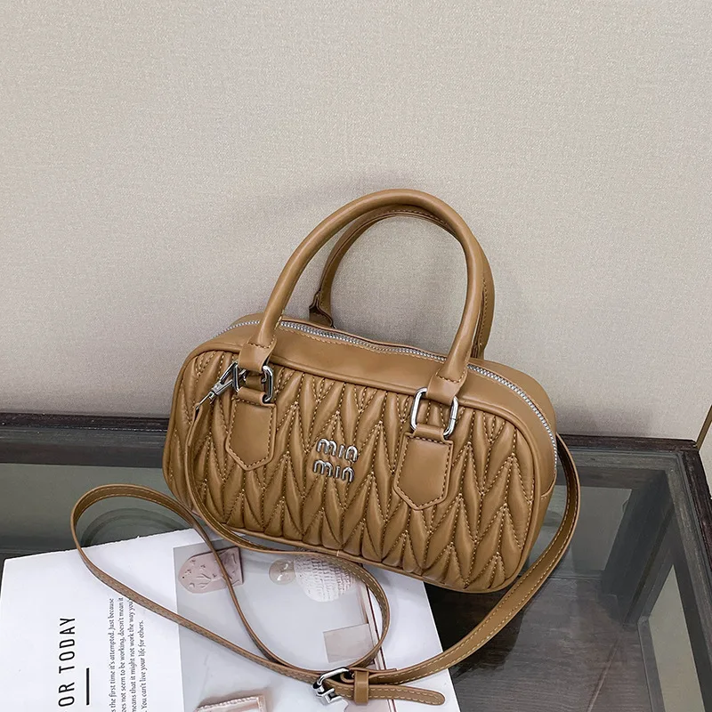 

Архитектурная сумка-котелок 2025 года, многосторонняя женская сумка-трансформер с верхней ручкой и сумка через плечо, курчатая сумка «день-ночь»