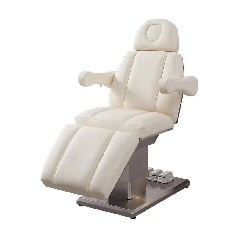 

Multifunctional electric beauty bed, medical free adjustment lift folding chair