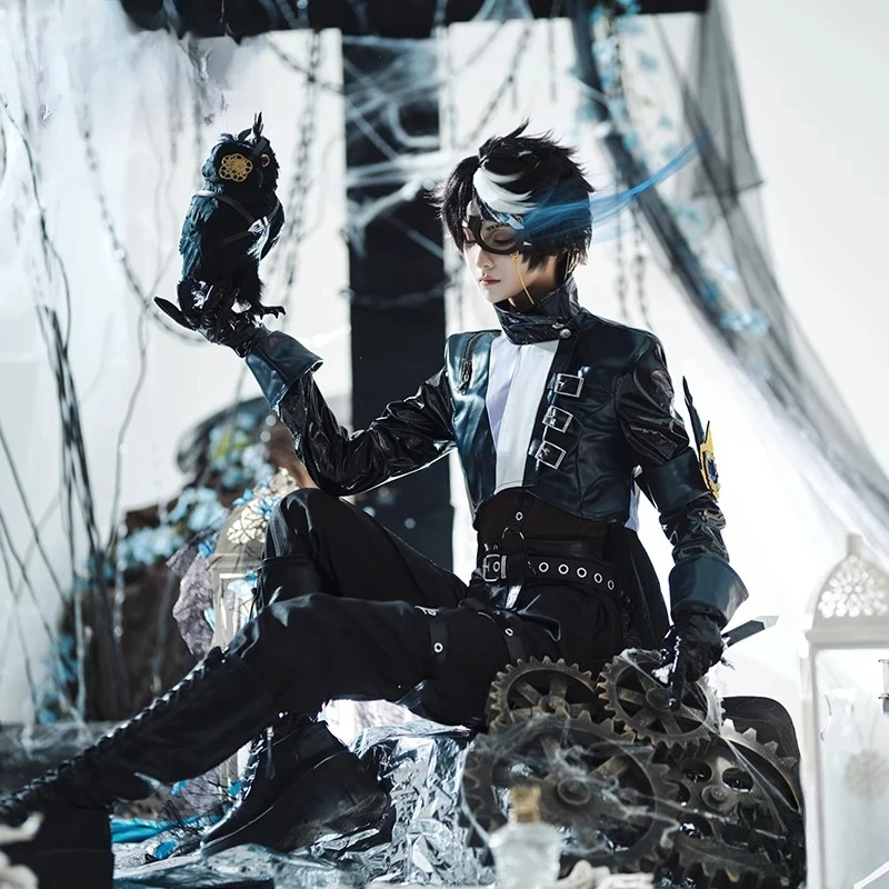 Piąta osobowość Cos Suit Prophet Dark Cosplay Pełny zestaw czwartej rocznicy Mężczyźni Rzadka moda Kurtka Spodnie Stroje do gier