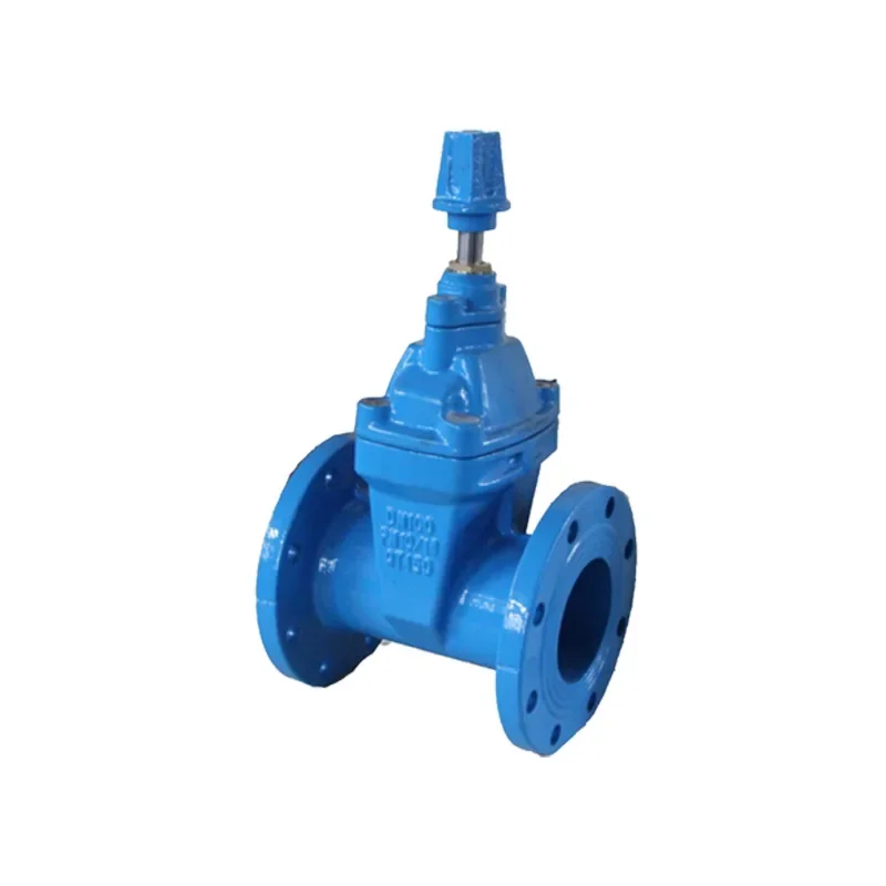 Geographic soft sealing flange gate valve SZ45X underground elastic seat sealing straight valve