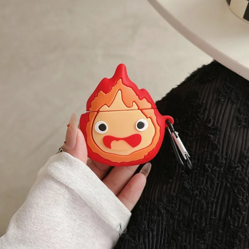 Cartoon Cute Demon Flame Case for AirPods Pro2 Airpod Pro 1 2 3 Bluetooth Earbuds Charging Box Protective Earphone Case Cover