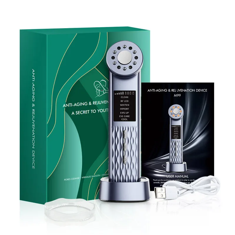 

Face Vibration Massage Beauty Instrument Hot and Cold Essence Introduction Instrument Micro-current Skin Rejuvenation Instrument