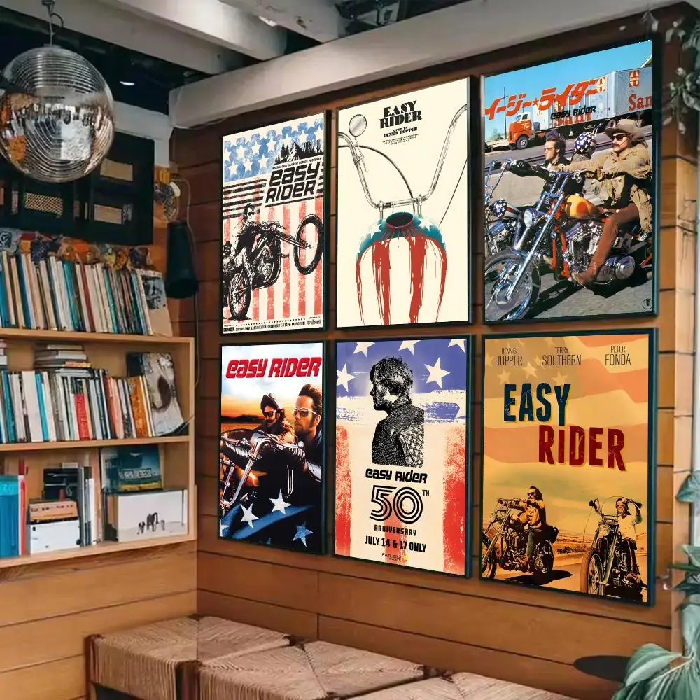 Easy Rider Poster Sticky Painting Prints Wall Art Waterproof Home Living Bed Room Bar Cafe Aesthetic Decor - view 2