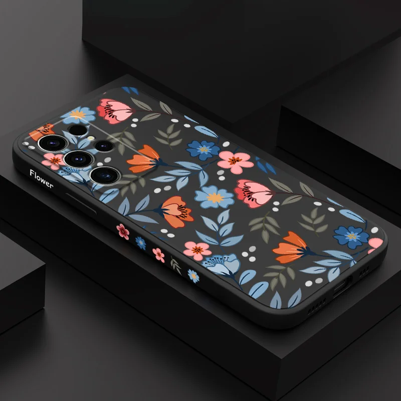 

Pleasure Flower Phone Case For Samsung Galaxy S25 S24 S23 S22 S21 S20 S10 S10E FE Ultra Plus Note 20 Ultra Silicone Cover