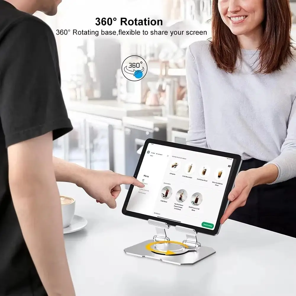 

360° Rotatable Tablet Stand Adjustable Liftable Phone Desk Bracket Foldable for 4.7-12 Inch for Ipad Pro/Air/Min Laptop Tablet