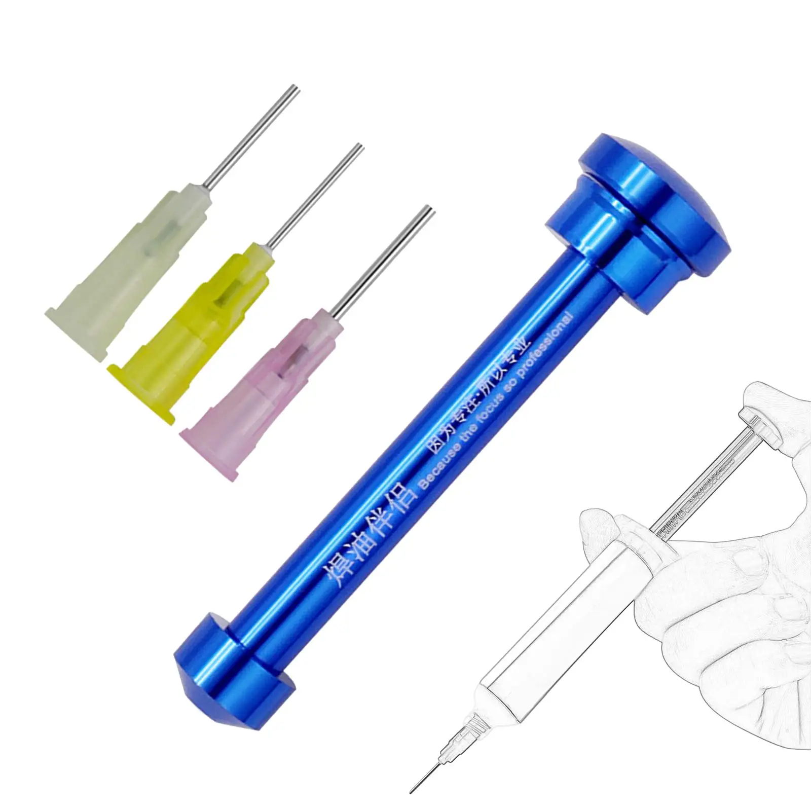Welding Oil Pusher Manual Flux Dispenser Tool Welding Oil Propulsion Tool Solder Flux Paste Booster Solder Paste Dispenser