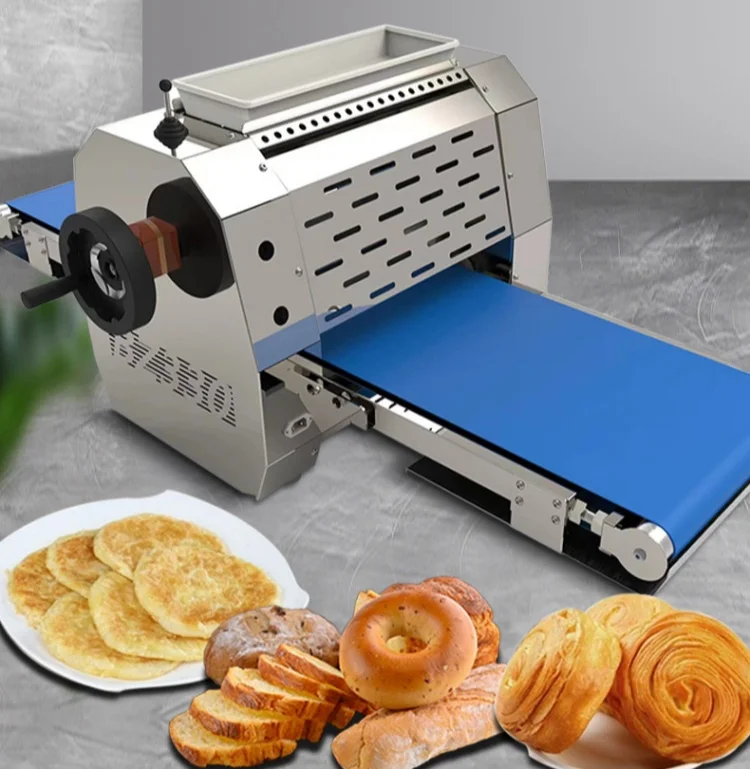 

High Quality Automatic Mini Dough Sheeter Table Top Bakery Pizza Dough Sheeter High Productivity 220v/110v