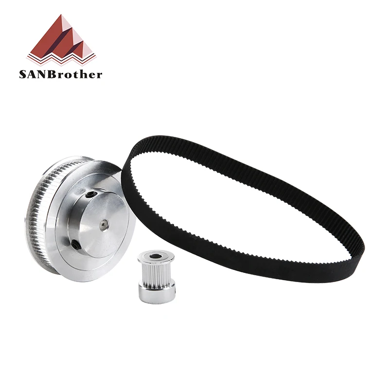 80tooth 20Tooth Timing Belt Pulley GT2 80teeth 20teeth Reduction 4:1/1:4 Kit 3D Printer Accessorie Belt Width 10mm Bore 5/8/10mm